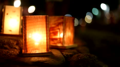 Artisan-lamps-shining-at-night