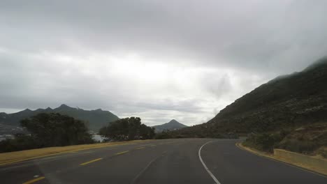 Driving-on-the-Chapman's-Peak-Drive,-Cape-Town,-South-Africa