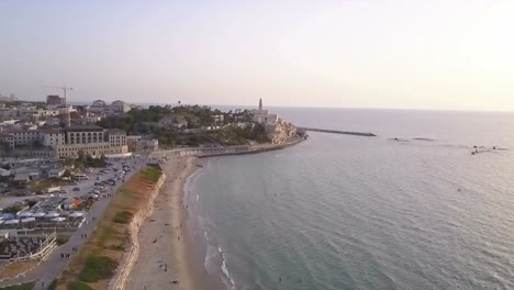 Puerto-de-jaffa-Israel,-Tel-aviv---jaffa,-Arieal-vistas