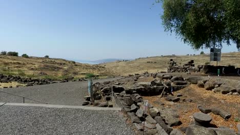 Slow-Pan-of-Countryside-Surrounding-Old-City-Ruins