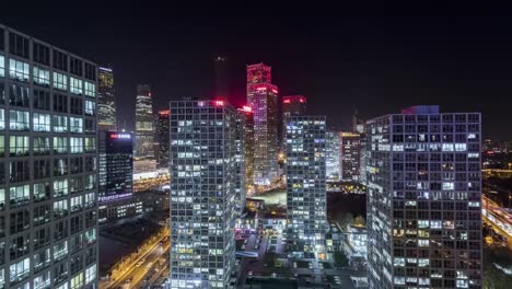 Beijing-CBD-Bürogebäude-Zeitraffer