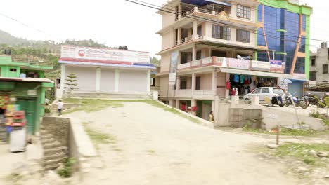 View-of-the-way-by-bus-from-Pokhara-to-Kathmandu,-Nepal.