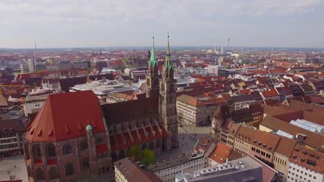 Aerial-church-with-Nuremberg-City-in-background