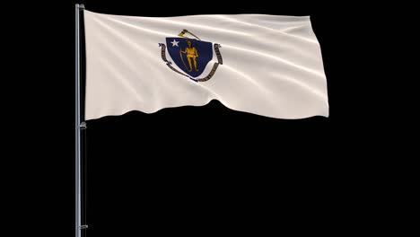 Flagge-der-Vereinigten-Staaten-Massachusetts,-4-k-Prores-4444-Footage-mit-alpha