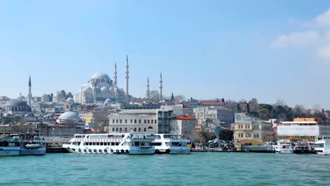 Monumentos-de-Estambul-Turquía-Mezquita-Azul-y-Hagia-Sofia,-destinos-de-turismo