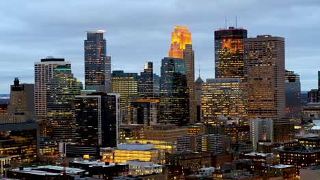 Minneapolis-Skyline-in-Winter---Aerial