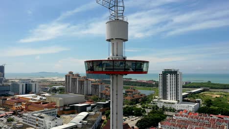 Luftaufnahme-von-Malacca-Stadtbild-mit-Taming-Sari-Turm-tagsüber