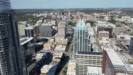 Aerial-of-Downtown-Austin,-Texas