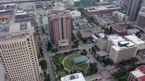 Aerial-of-Downtown-Houston,-Texas