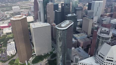 Aerial-of-Downtown-Houston,-Texas