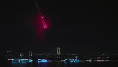 Zeitraffer---Feuerwerk-Festival-an-der-Bucht-von-Tokio-in-Japan