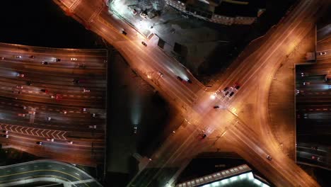 Aerial-of-Atlanta,-Georgia-at-Night