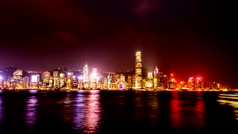 Hong-Kong,-China-Nov-11,2014:-La-increíble-vista-de-la-bahía-de-Victoria-en-Hong-Kong-en-la-noche,-China