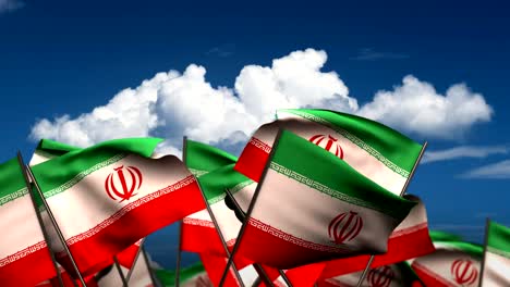 Waving-Iranian-Flags