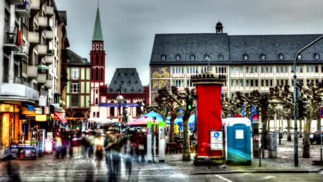 Lapso-de-tiempo-de-cruce-de-Frankfurt-street