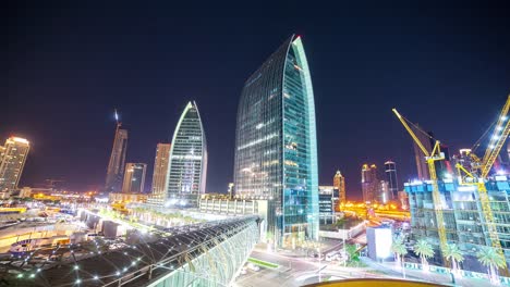 night-dubai-construction-area-4k-time-lapse