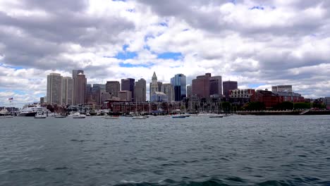 Boston-Skyline-Establishing-Shot-as-Seen-from-Boston-Inner-Harbor