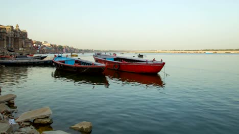 Zeitraffer-von-Varanasi,-Indien.