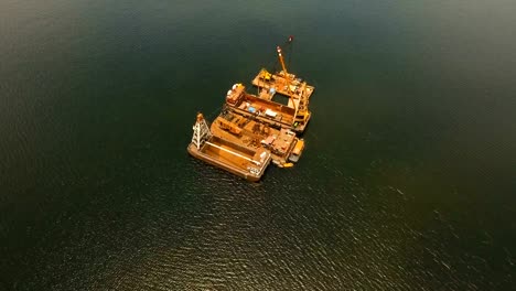 Dredging-platform-on-the-sea.-Philippines,-Manila