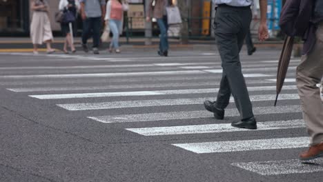 People-walking-on-the-crosswalk-(Slow-Motion-Video)-Ginza-&-Yurakucho-in-Summer