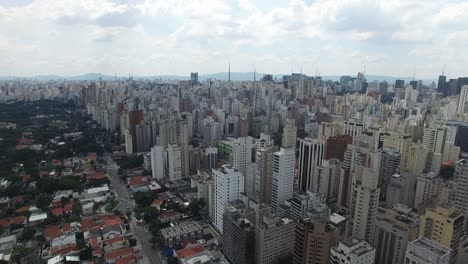 Flying-in-Sao-Paulo-city,-Brazil