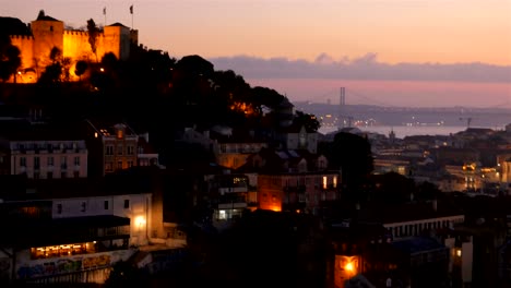 Panoramic-view-of-Lisbon,-Portugal