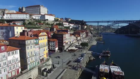 Vista-aérea-de-Oporto,-Portugal