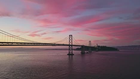 Aerial-cityscape-video-of-San-Francisco-at-sunset