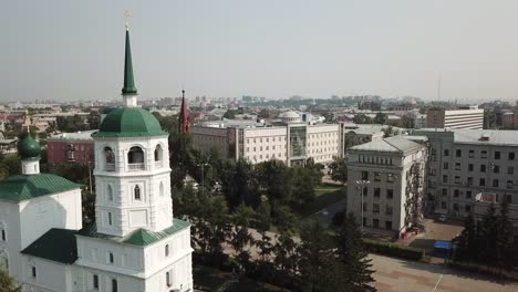 Aerial-view-of-the-Church-in-the-Name-of-the-Savior-of-the-Holy-Image-in-Irkutsk