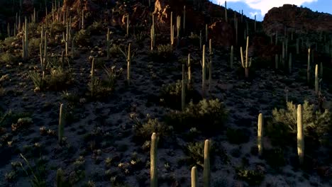 Imágenes-de-Desert-Mountain-Pass-Drone---puesta-de-sol