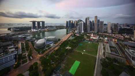 4k-UHD-beautiful-time-lapse-of-sunrise-night-to-day-at-Singapore