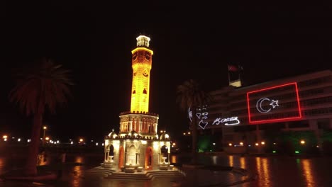 Izmir-Nigth-View-Airvideo-Drohne-Uhrturm