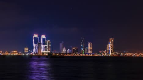 Izmir-Nigth-View-Timelapse,-Zeitraffer-Aufnahmen-von-Fahrzeugen-in-langen-Belichtungszeit