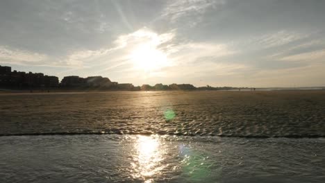 Cabourg-on-the-French-Le-Mans-channel-beautiful-sunset-4K