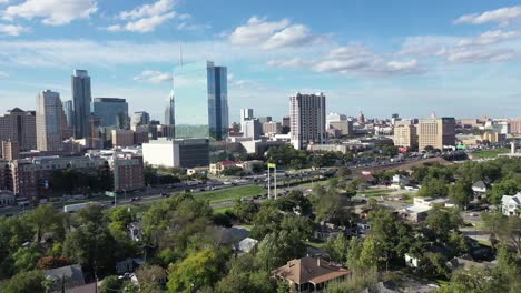 Aerial-of-Downtown-Austin,-Texas