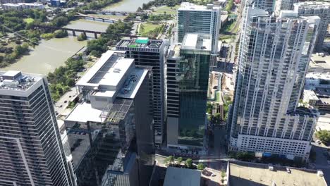 Aerial-of-Downtown-Austin,-Texas