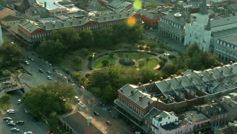 Jackson-Square-de-Nueva-Orleáns-en-el-vecindario-French-Quarter-Vista-aérea