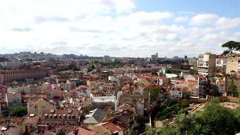 Panorama-de-Lisboa,-Portugal,-tiempo-Real,