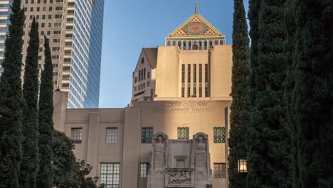 El-centro-de-la-ciudad-de-Los-Ángeles-Time-Lapse-biblioteca-de-sombra