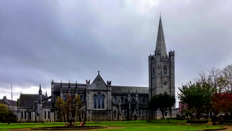 Saint-Patrick's-Cathedral-In-Dublin-Time-Lapse