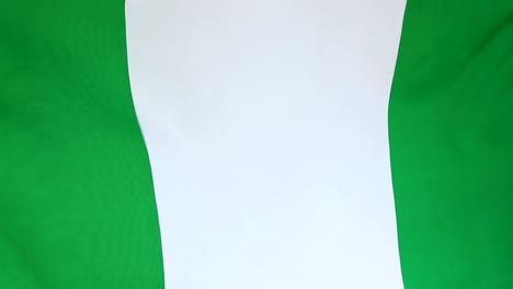 Closeup-de-la-bandera-de-Nigeria-en-cámara-lenta