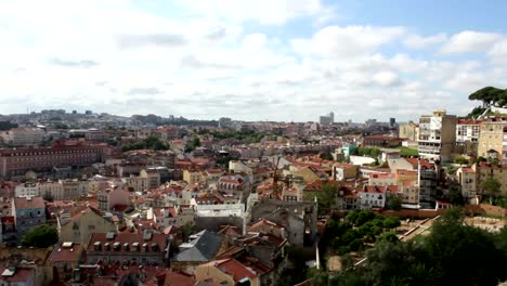 Panorama-Zeitraffer-von-Lissabon,-Portugal