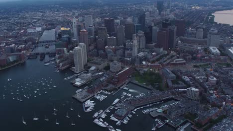 Aerial-view-of-Boston,-Massachusetts