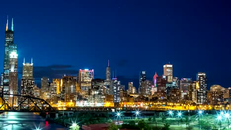 Chicago-Park-Time-Lapse-Night-Traffic-4K-1080P