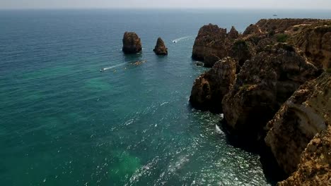 Aerial.-Aerial-videography-kayaks-in-the-bay-Ponta-de-Piedade.