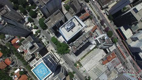 Vista-aérea-de-la-Avenida-Paulista,-Sao-Paulo,-Brasil