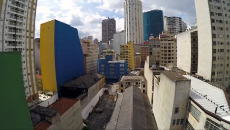 Flying-Over-Minhocao-Viaduct,-São-Paulo,-Brazil