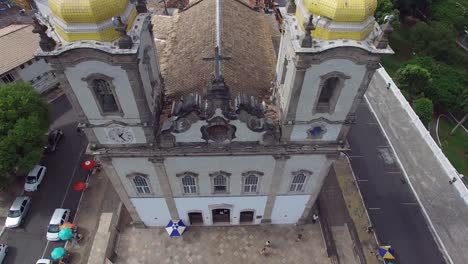 Aerial-View-of-Bonfim-Church,-Salvador-City,-Brazil