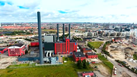 Luftaufnahme-der-Stadt-über-Kopenhagen-HC-Oersted-Power-Station