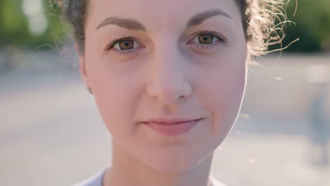 Close-up-of-a-Young-Lady's-Face-Outdoors